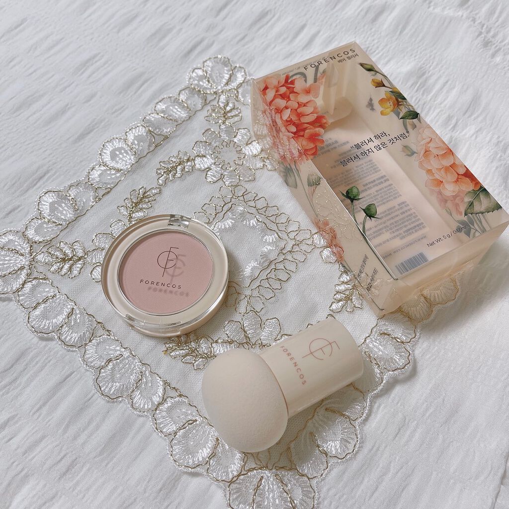 ベアブラッシャー パフ付き/フォレンコス/パウダーチークを使ったクチコミ(3枚目)