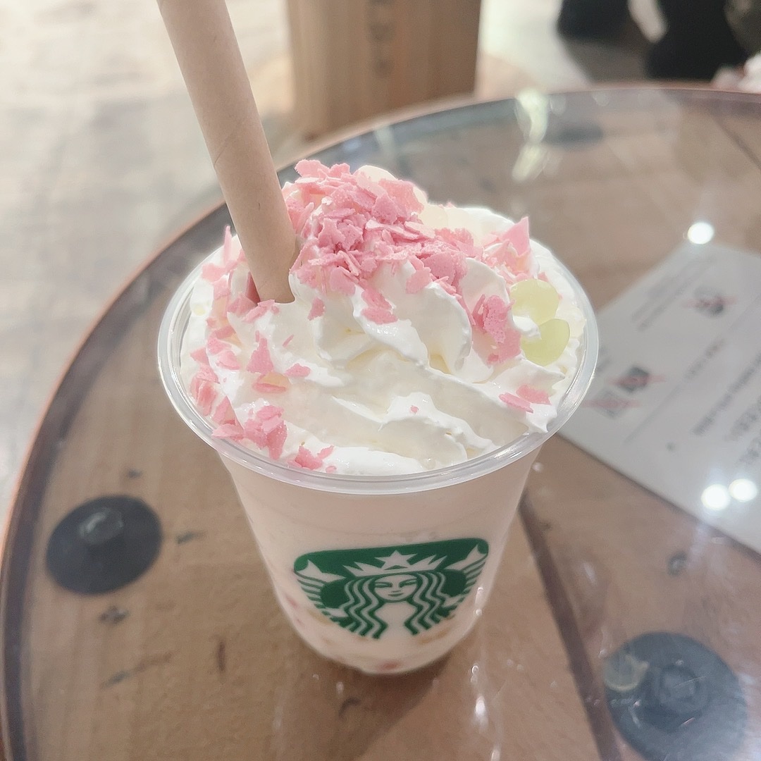 花見だんごフラペチーノ/スターバックス/ドリンクを使ったクチコミ（3枚目）