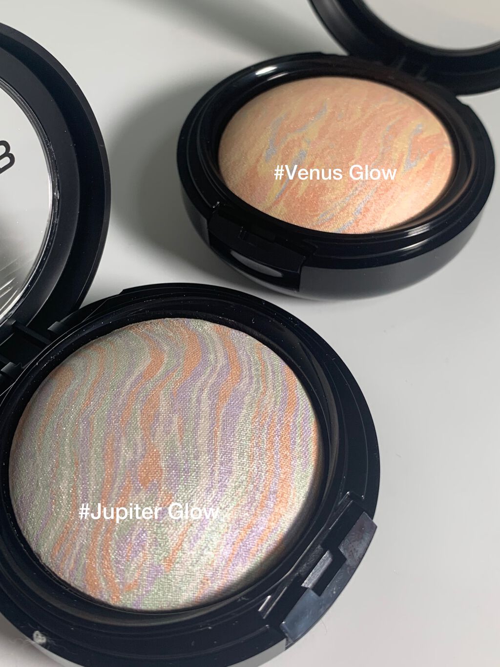 LB マーブルハイライターのクチコミ「LBから発売されているマーブルハイライター✨

▷Venus Glow
イエローベースの肌に馴.....」（2枚目）