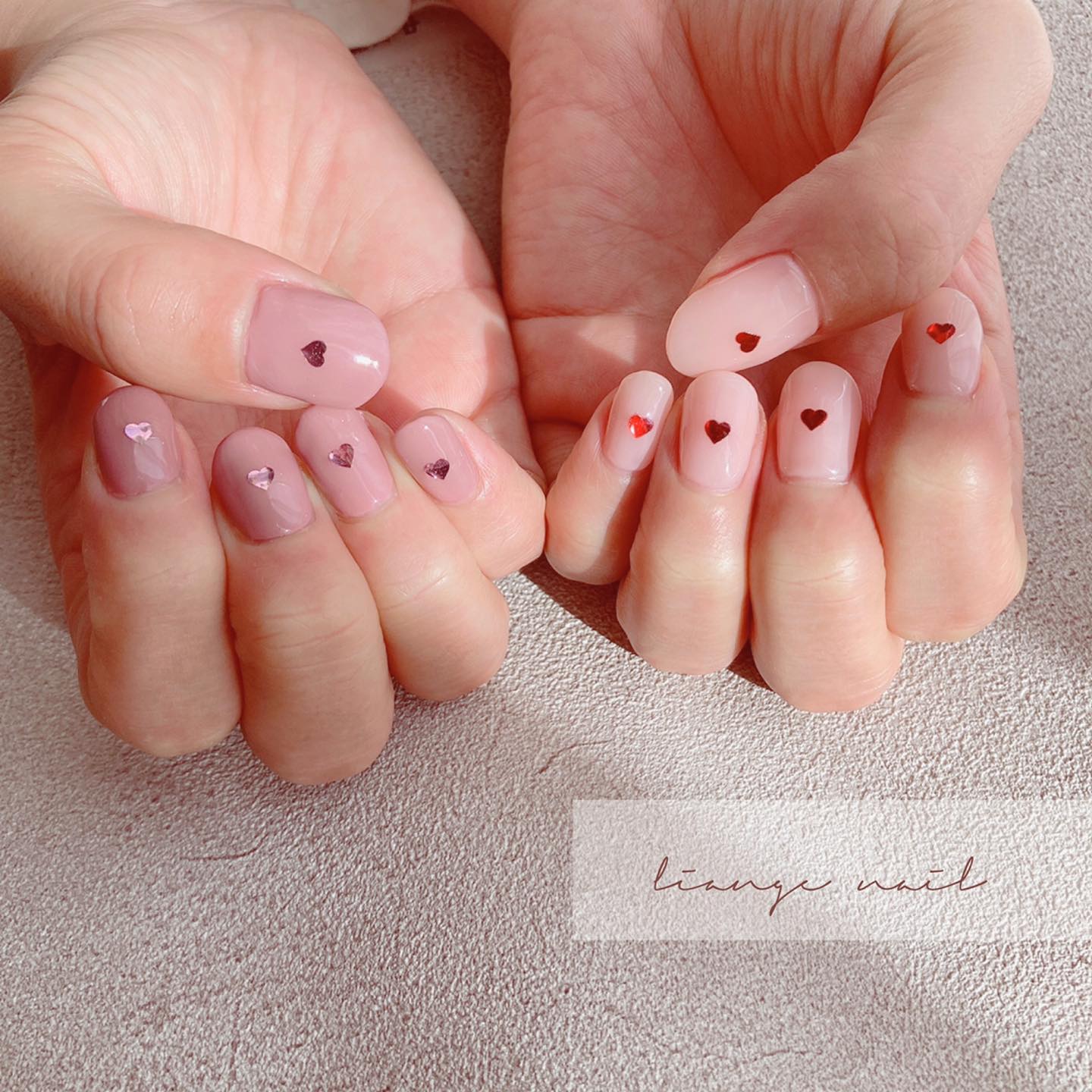 #リアンジェネイル,#柏ネイル,#ネイル,#ハートネイル,#シンプルネイル,#ガーリーネイルのネイルデザイン