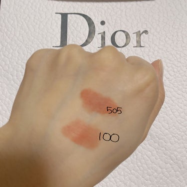 ルージュ ディオール 100 ヌード ルック マット/Dior/口紅を使ったクチコミ（3枚目）