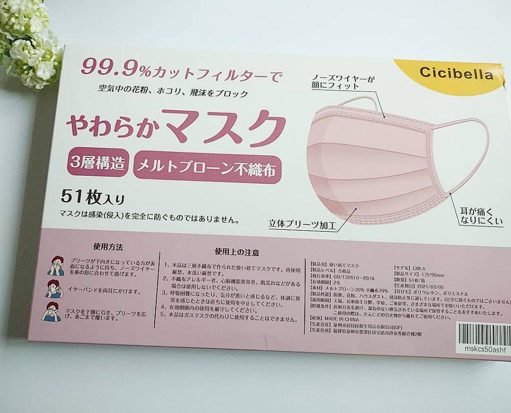 やわらかマスク 不織布マスク/Rakuten/マスクを使ったクチコミ（2枚目）