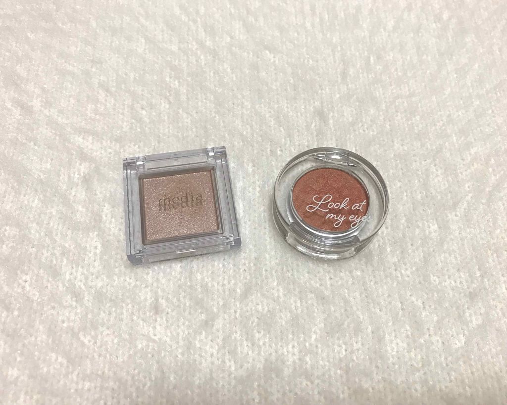 ブライトアップアイシャドウ/media/単色アイシャドウを使ったクチコミ（1枚目）
