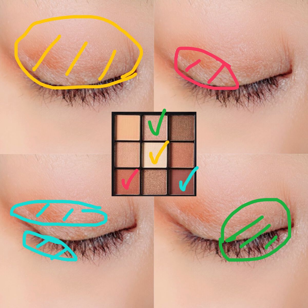 UR GLAM BLOOMING EYE COLOR PALETTE/U R GLAM/アイシャドウパレットを使ったクチコミ(2枚目)
