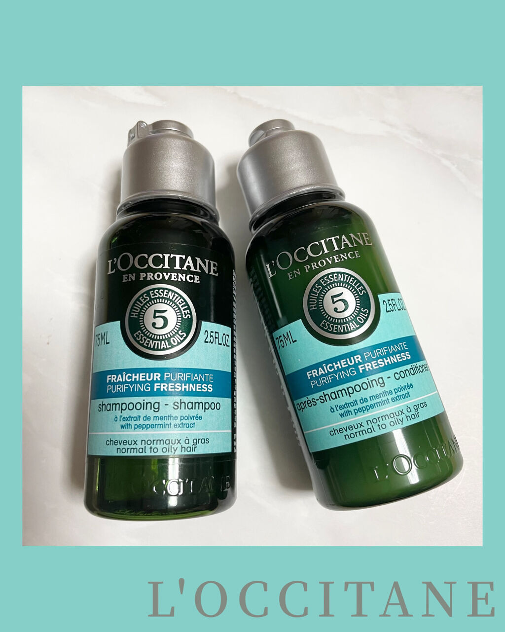 ファイブハーブス ピュアフレッシュネス シャンプー／コンディショナー/L'OCCITANE/市販シャンプーを使ったクチコミ（1枚目）