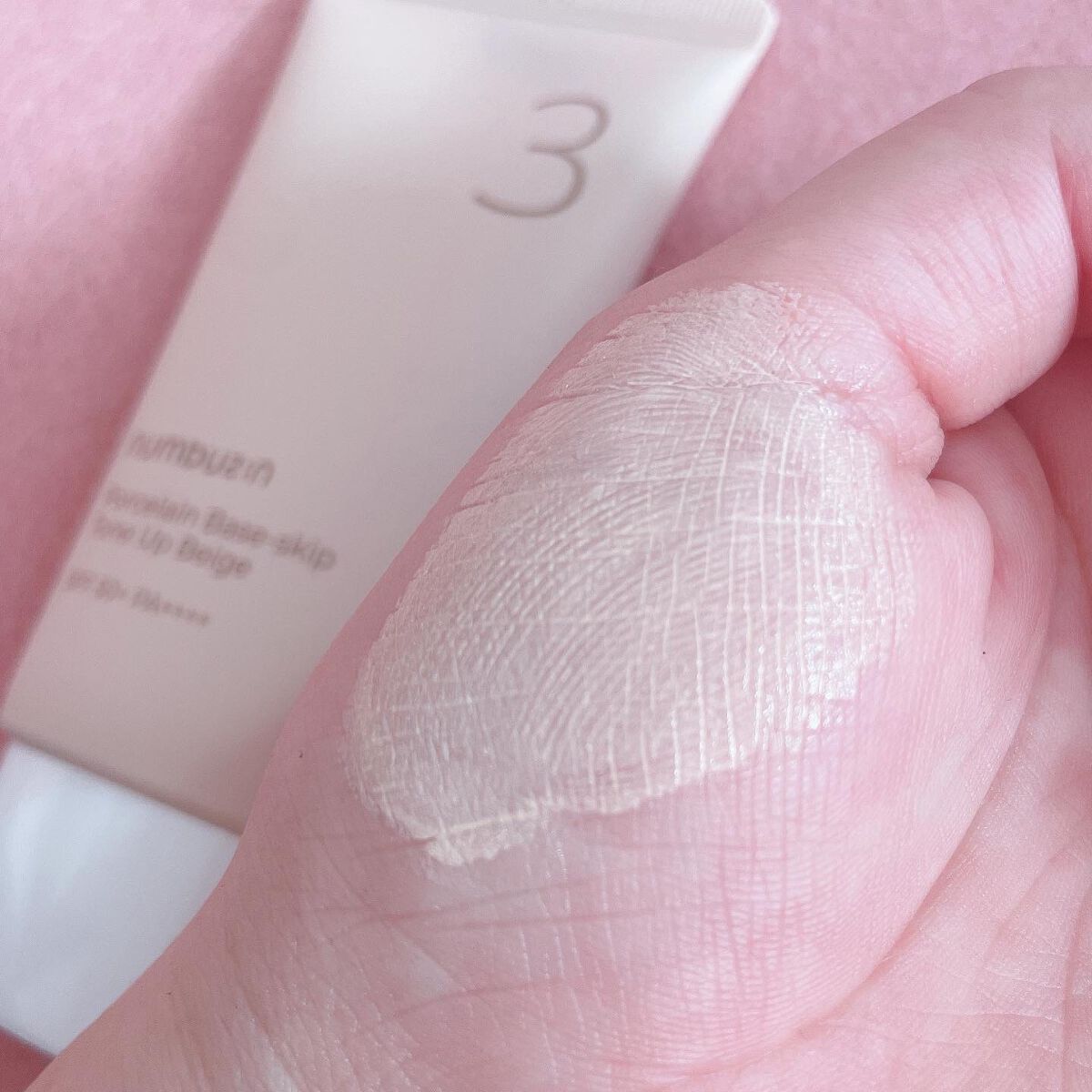 3番 ノーファンデ陶器肌トーンアップクリーム/numbuzin/化粧下地を使ったクチコミ(4枚目)