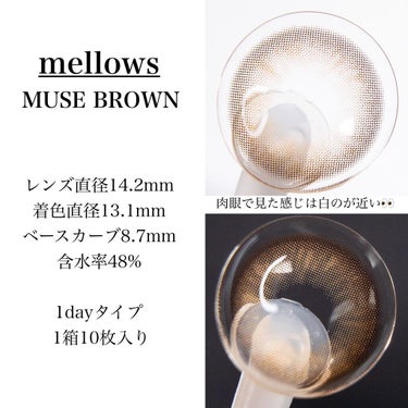 メローズワンデーミューズブラウン(Mellows 1day Muse Brown)/OLOLA/ワンデー（１DAY）カラコンを使ったクチコミ（2枚目）