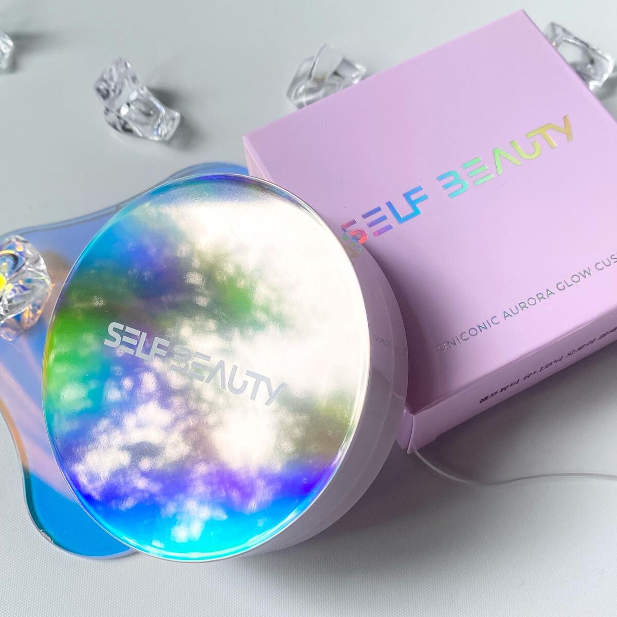 ユニコーン オーロラ光彩クッション/SELF BEAUTY/クッションファンデーションを使ったクチコミ（2枚目）