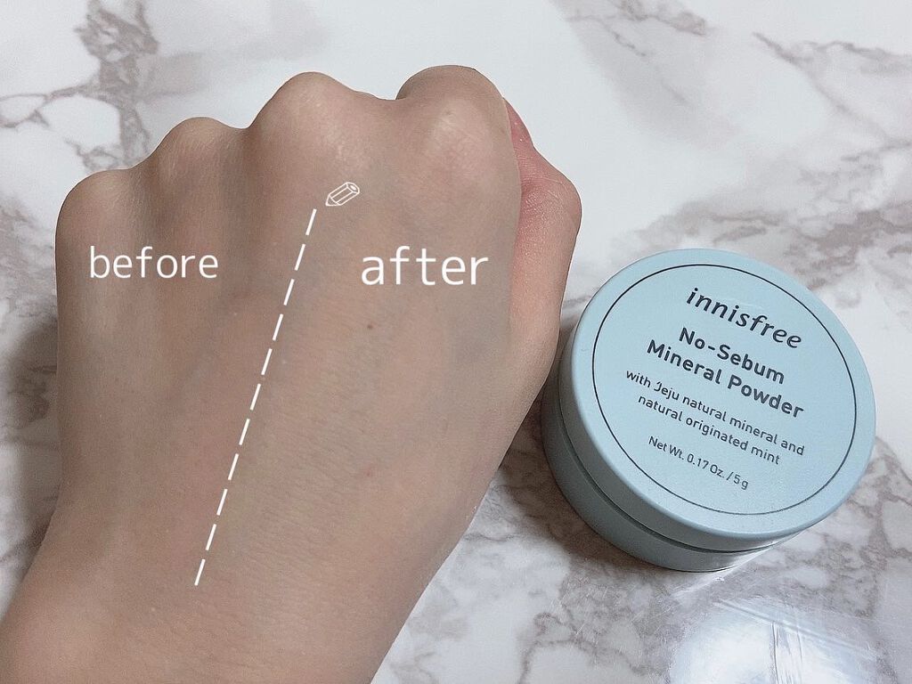 ノーセバム ミネラルパウダー/innisfree/ルースパウダーを使ったクチコミ（3枚目）