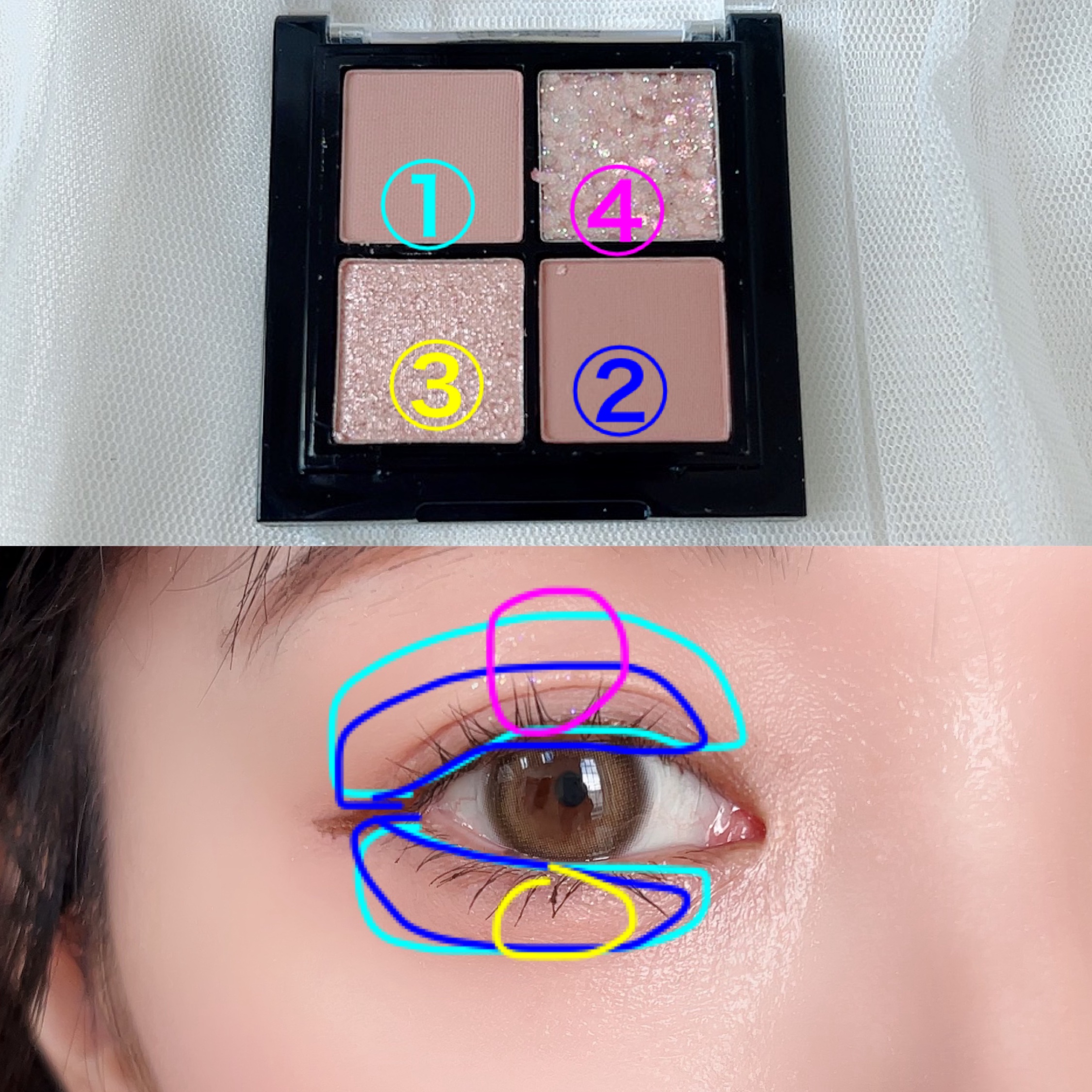 ＵＧＴ　ドリームアイシャドウパレット/U R GLAM/アイシャドウパレットを使ったクチコミ（2枚目）