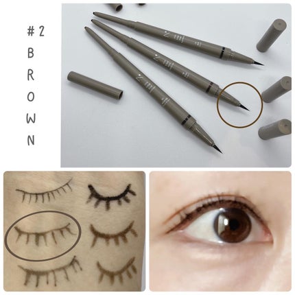 スリムエッジデュアルアイライナー/nobev/リキッドアイライナーを使ったクチコミ(5枚目)