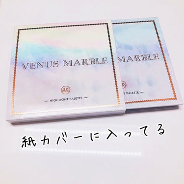 Venus Marble 4色ハイライトパレットのクチコミ「最近ジワジワ人気を集めてますね！
Venus Marble🐈
日本にはない斬新なパケとインパク.....」（3枚目）