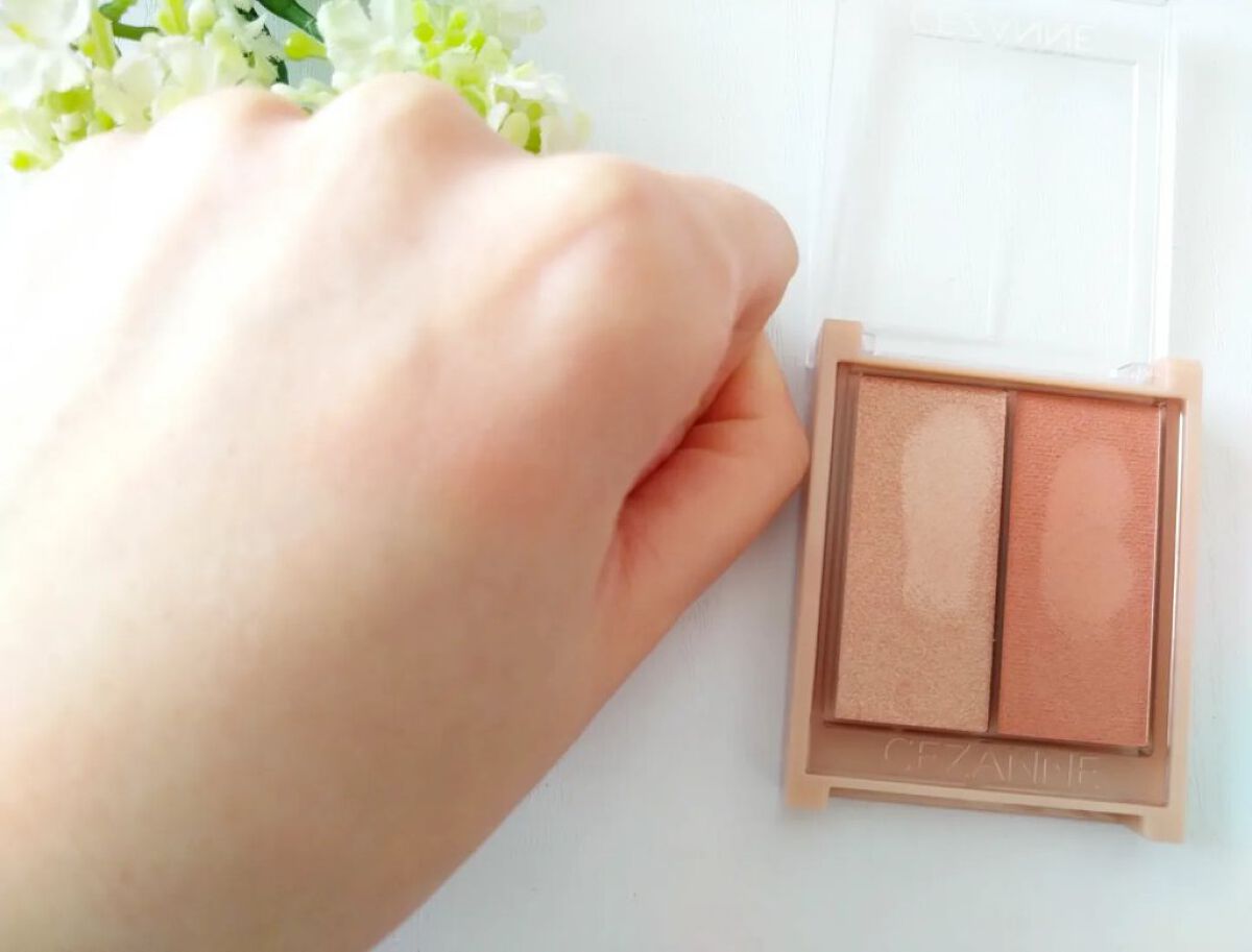 フェイスグロウカラー/CEZANNE/クリームハイライトを使ったクチコミ（2枚目）