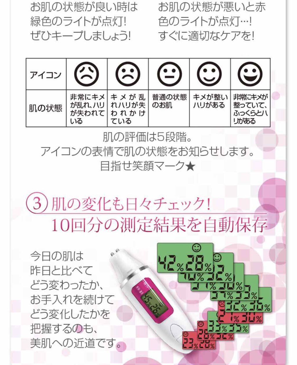 美ルル スキンチェッカー/belulu/美顔器・マッサージを使ったクチコミ(7枚目)