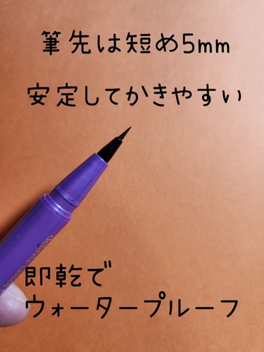 「密着アイライナー」ショート筆リキッド ブラックブラウン/デジャヴュ/リキッドアイライナーを使ったクチコミ（2枚目）