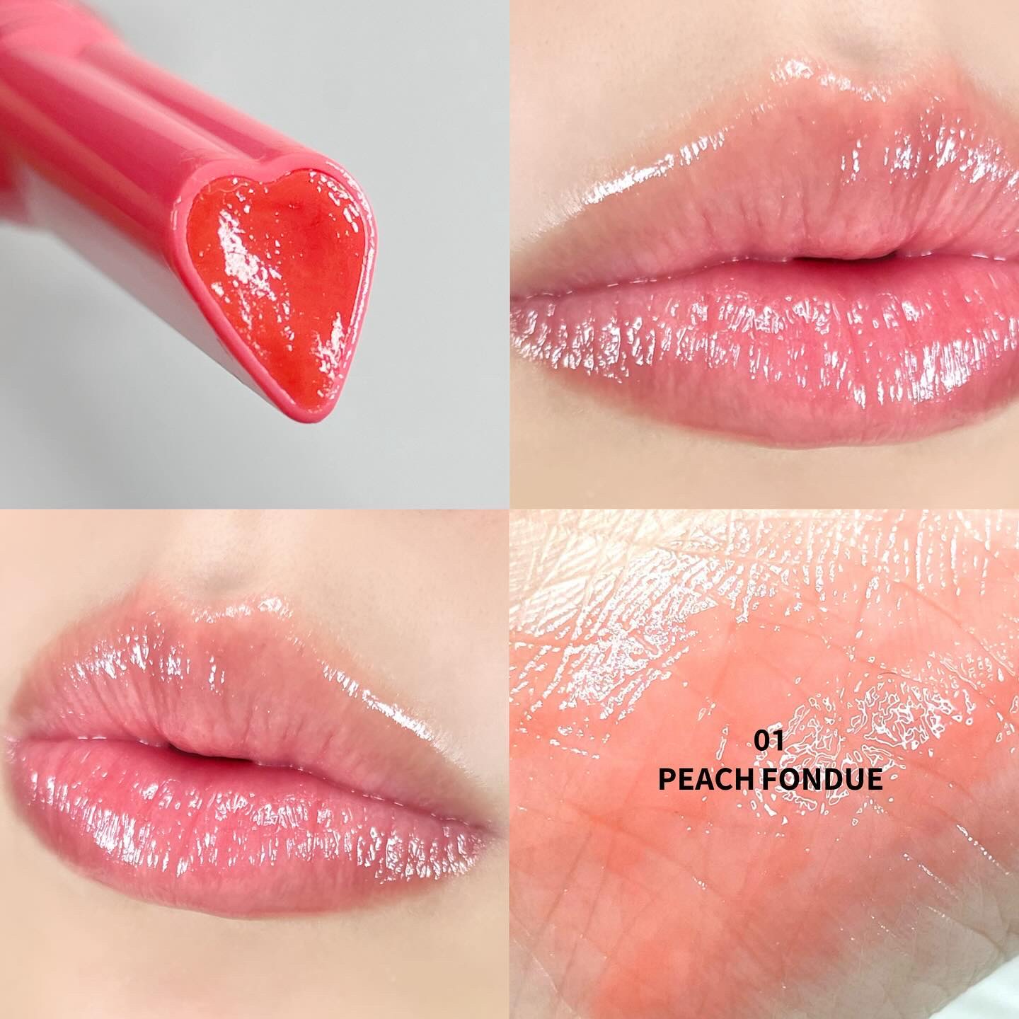 ハート ジャム グロウ リップ 01 PEACH FONDUE/PERIPERA/口紅を使ったクチコミ（3枚目）