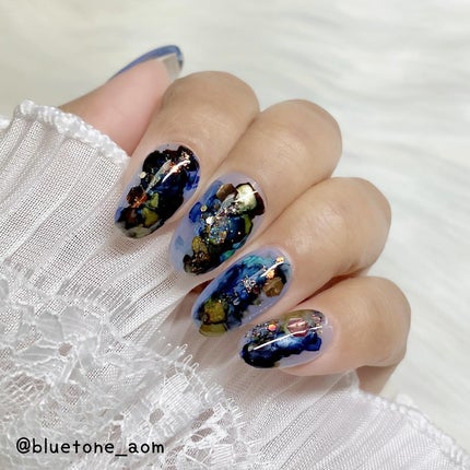 ⋆͛🦖⋆͛aomi on LIPS 「レトロ感のあるのができた⋆⸜(*॑꒳॑*)⸝寒色×ゴールドなイ..」(5枚目)