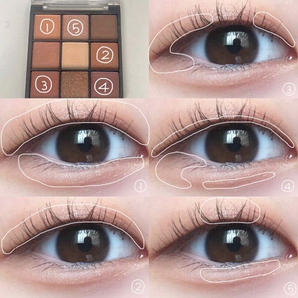 UR GLAM BLOOMING EYE COLOR PALETTE/U R GLAM/アイシャドウパレットを使ったクチコミ(2枚目)