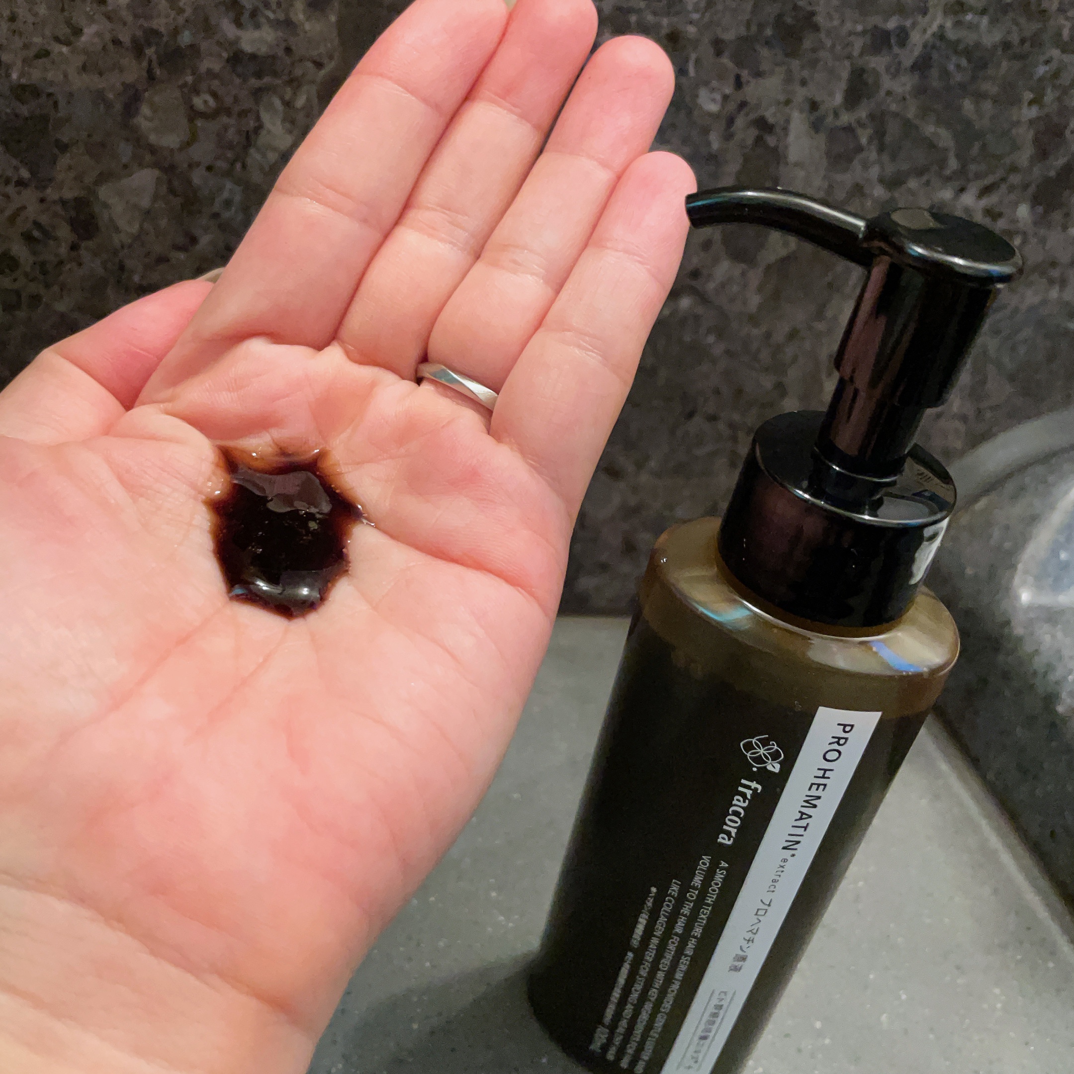 プロヘマチン原液 ヒト幹細胞培養エキス＋/fracora/洗い流すヘアトリートメントを使ったクチコミ（2枚目）