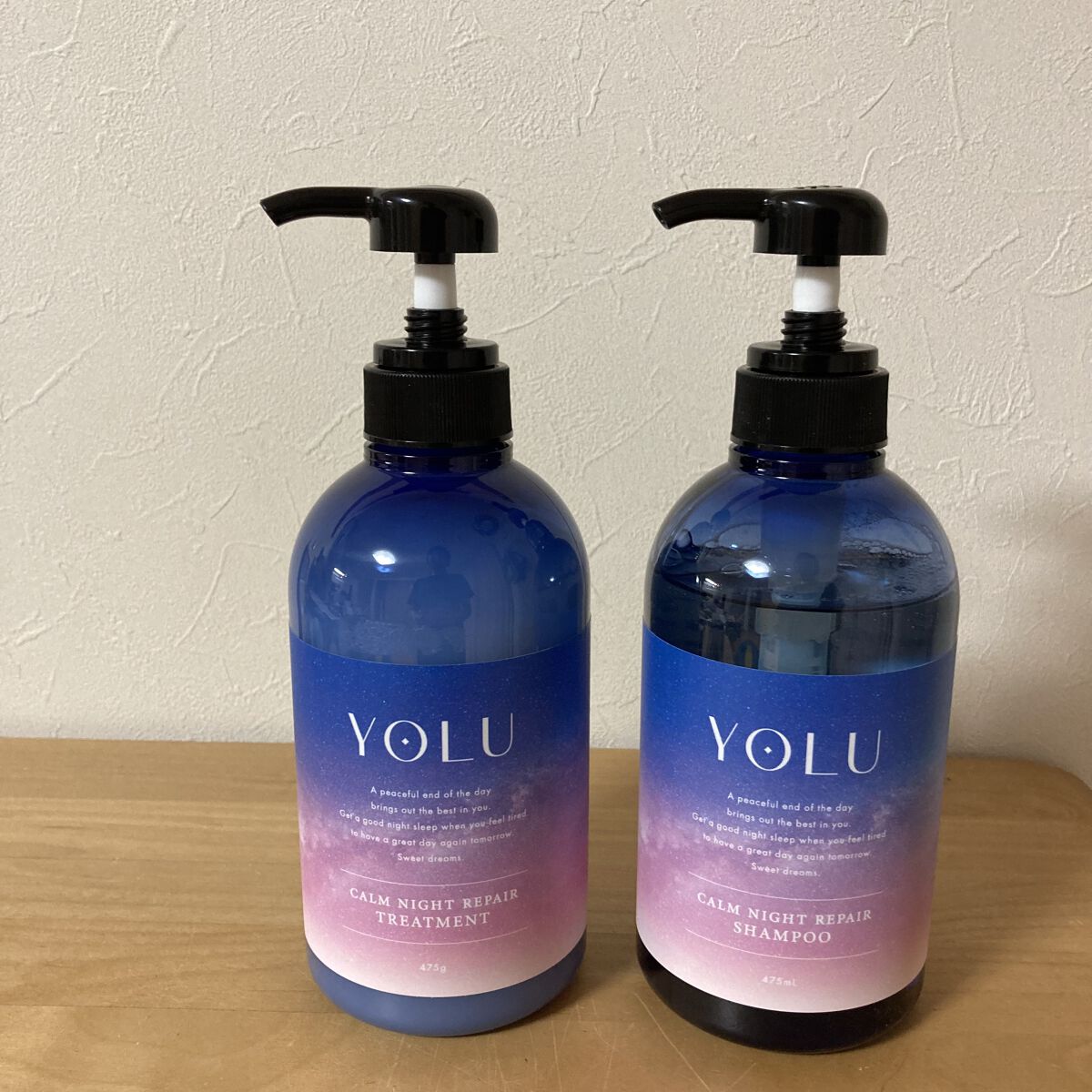 カームナイトリペアシャンプー／トリートメント/YOLU/市販シャンプーを使ったクチコミ（1枚目）