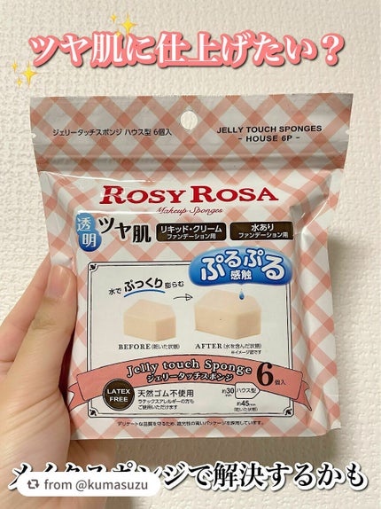 ジェリータッチスポンジ ハウス型/ロージーローザ/パフ・スポンジを使ったクチコミ(1枚目)