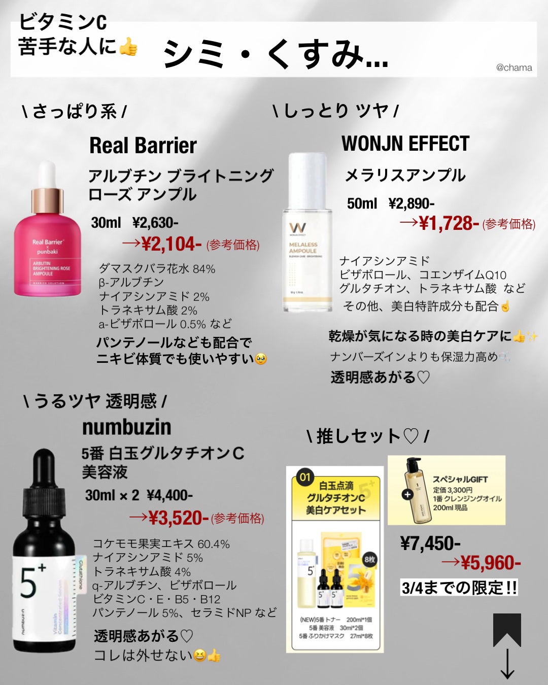 chama |ニキビ体質の正直レビュー🌻 on LIPS 「...Qoo10メガ割✨今回は、2024春バージョンの肌悩み別..」(6枚目)