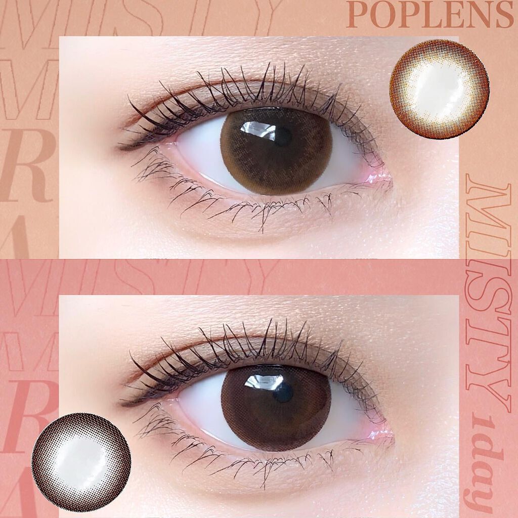 ミスティ ロマンチックチョコ/OLENS/カラーコンタクトレンズを使ったクチコミ（1枚目）