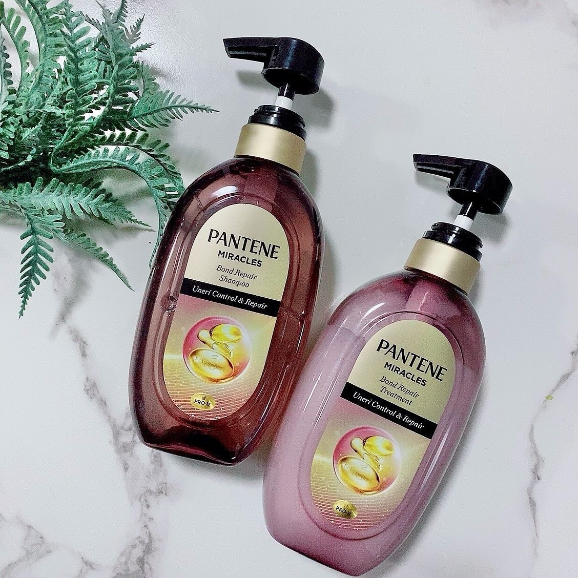 ミラクルズ うねりコントロール&リペア ボンドリペア シャンプー/トリートメント/パンテーン/市販シャンプーを使ったクチコミ(1枚目)