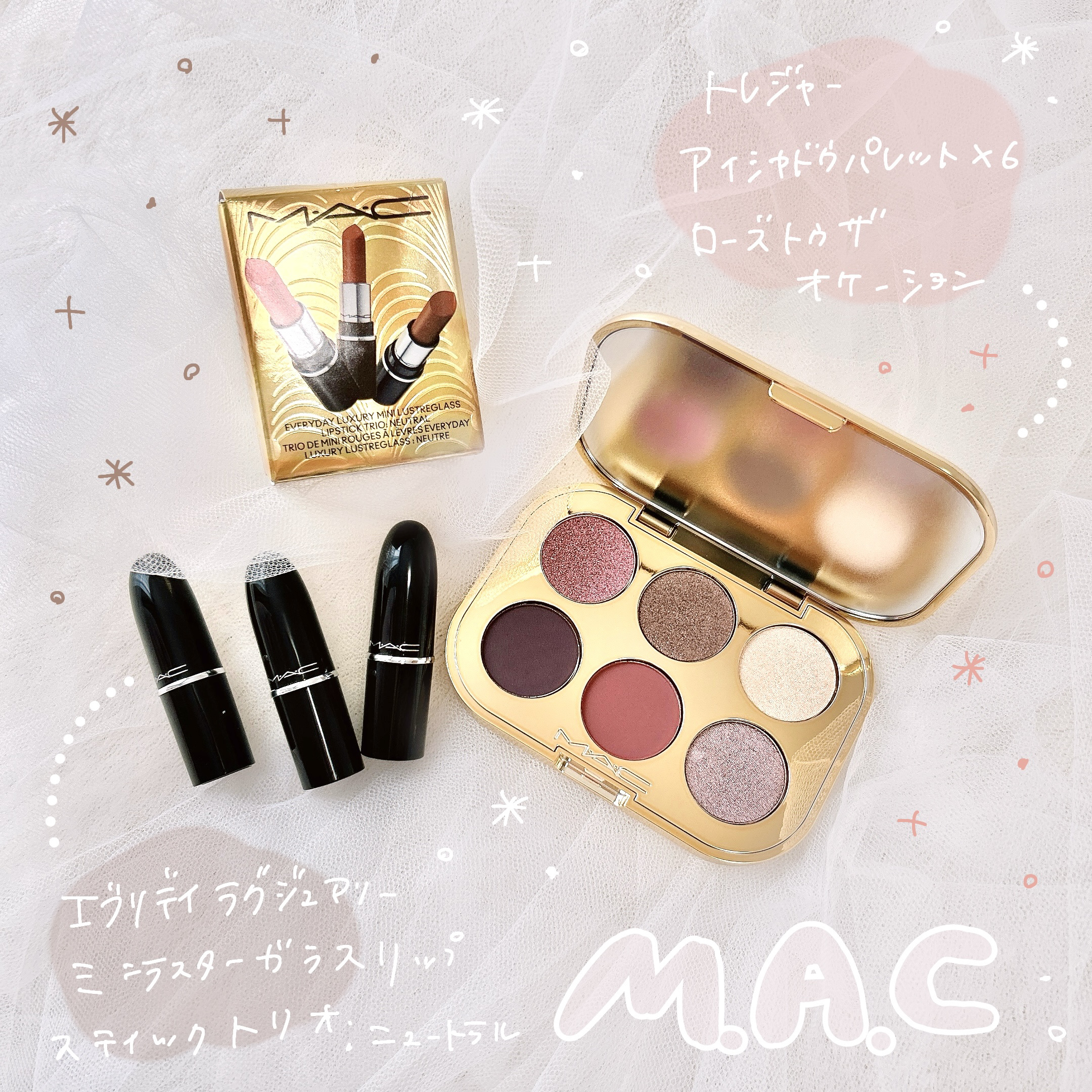 トレジャー アイシャドウ パレット ×6/M・A・C/アイシャドウパレットを使ったクチコミ（1枚目）