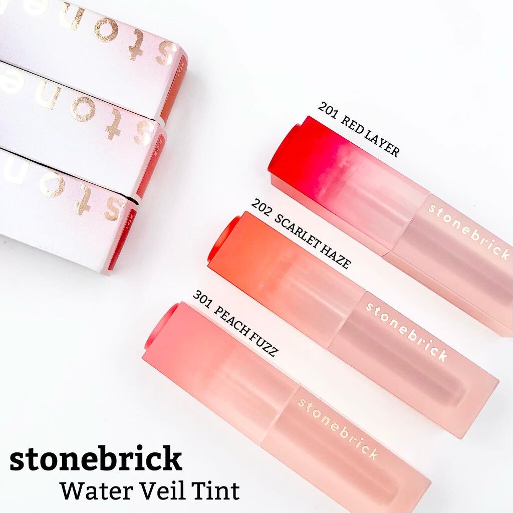 ウォーターベールティント/STONEBRICK/リップティントを使ったクチコミ（2枚目）