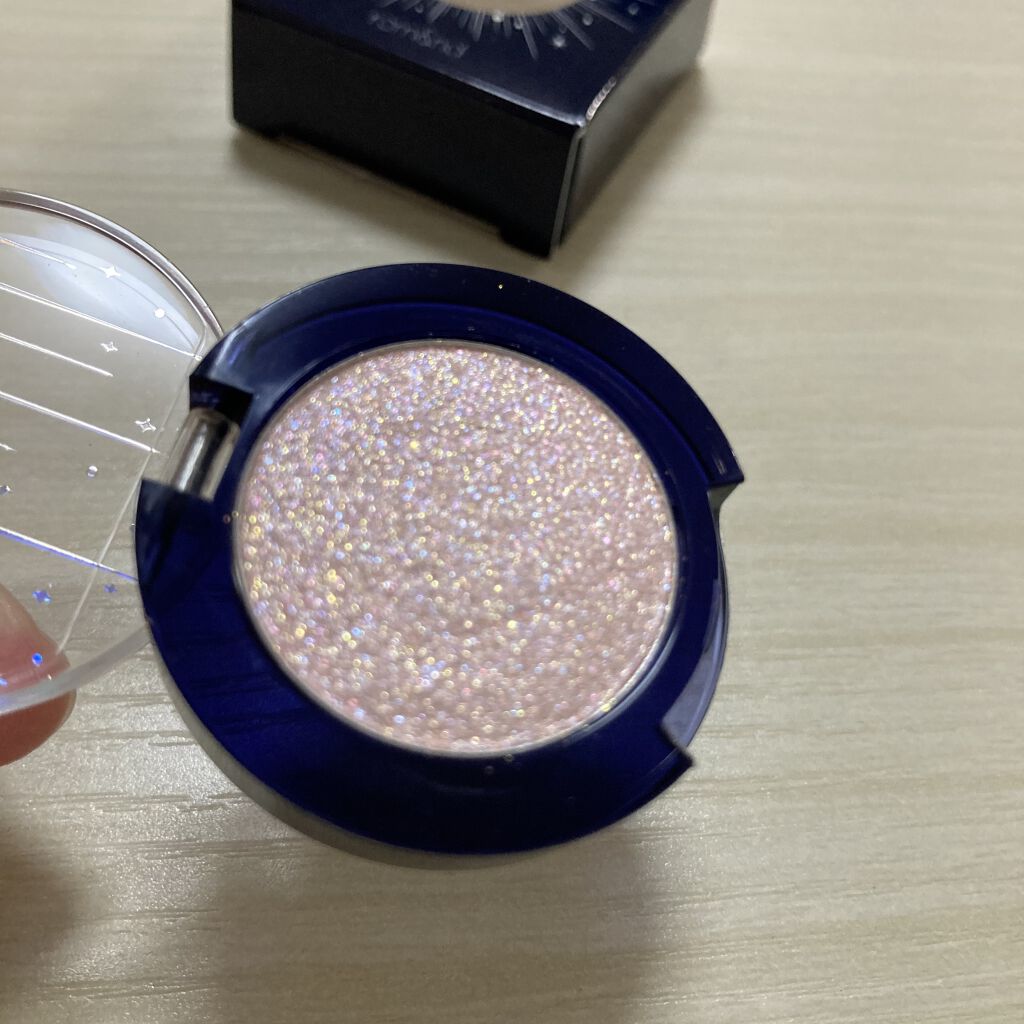 グリッター シャドウ カラー 02 ホワイトホール(WHITE HOLE)/rom&nd/グリッターを使ったクチコミ（3枚目）