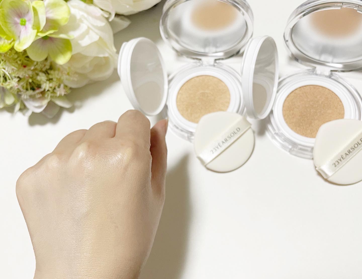 ハートリーフシーンカバークッション/23years old/クッションファンデーションを使ったクチコミ（3枚目）