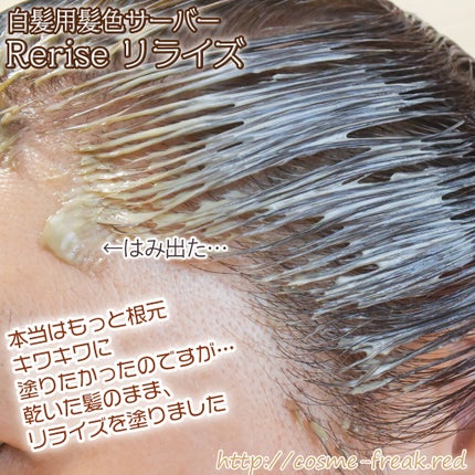 白髪用髪色サーバー リ・ブラック まとまり仕上げ/リライズ/ヘアカラーを使ったクチコミ(1枚目)