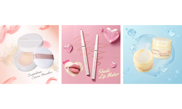 セザンヌから新作コスメ「シームレスカバーパウダー」「影色リップメイカー」「うるオフクレンジングバーム」が登場!
