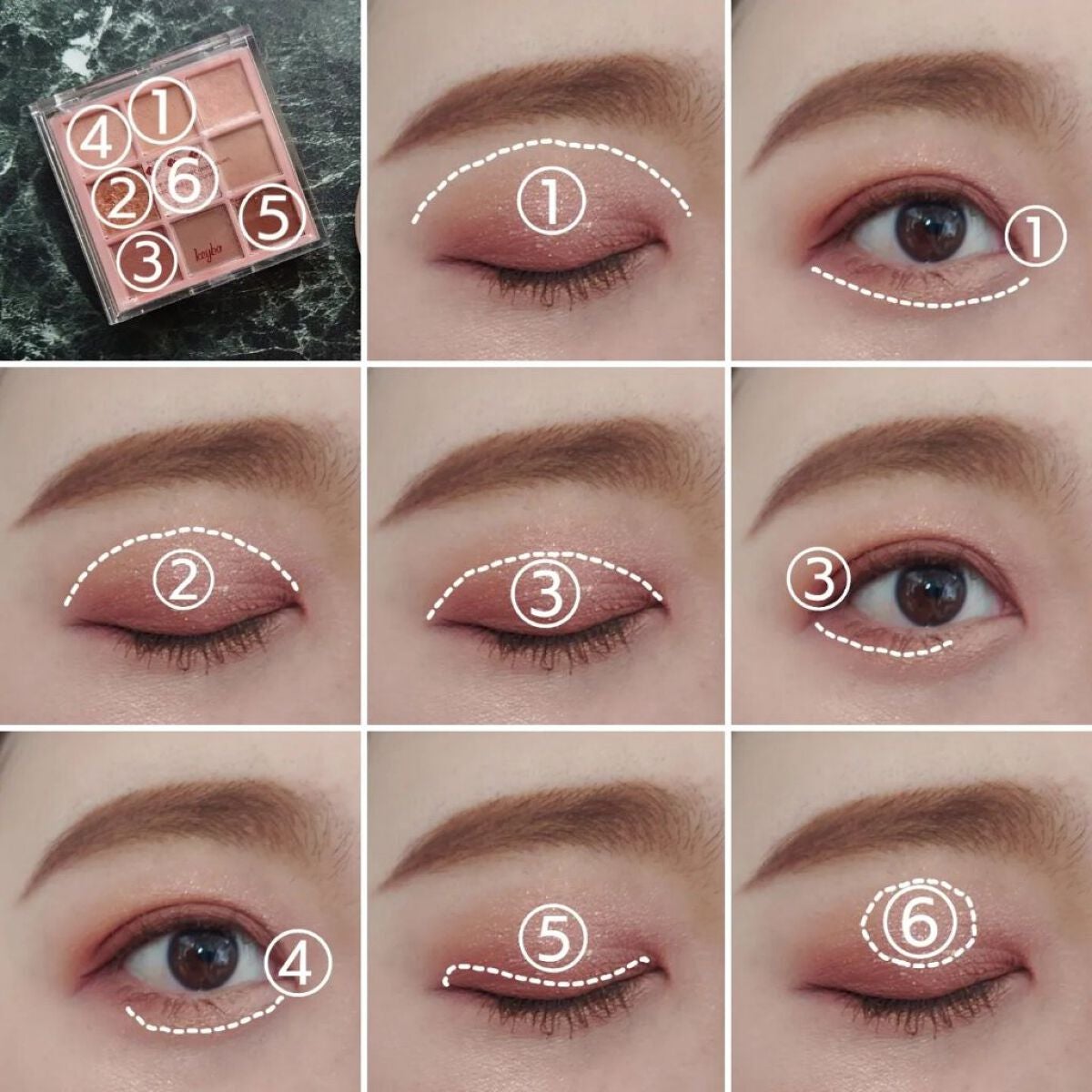 KEYBO FALL IN LOVE SHADOW PALETTE/keybo/アイシャドウパレットを使ったクチコミ(4枚目)