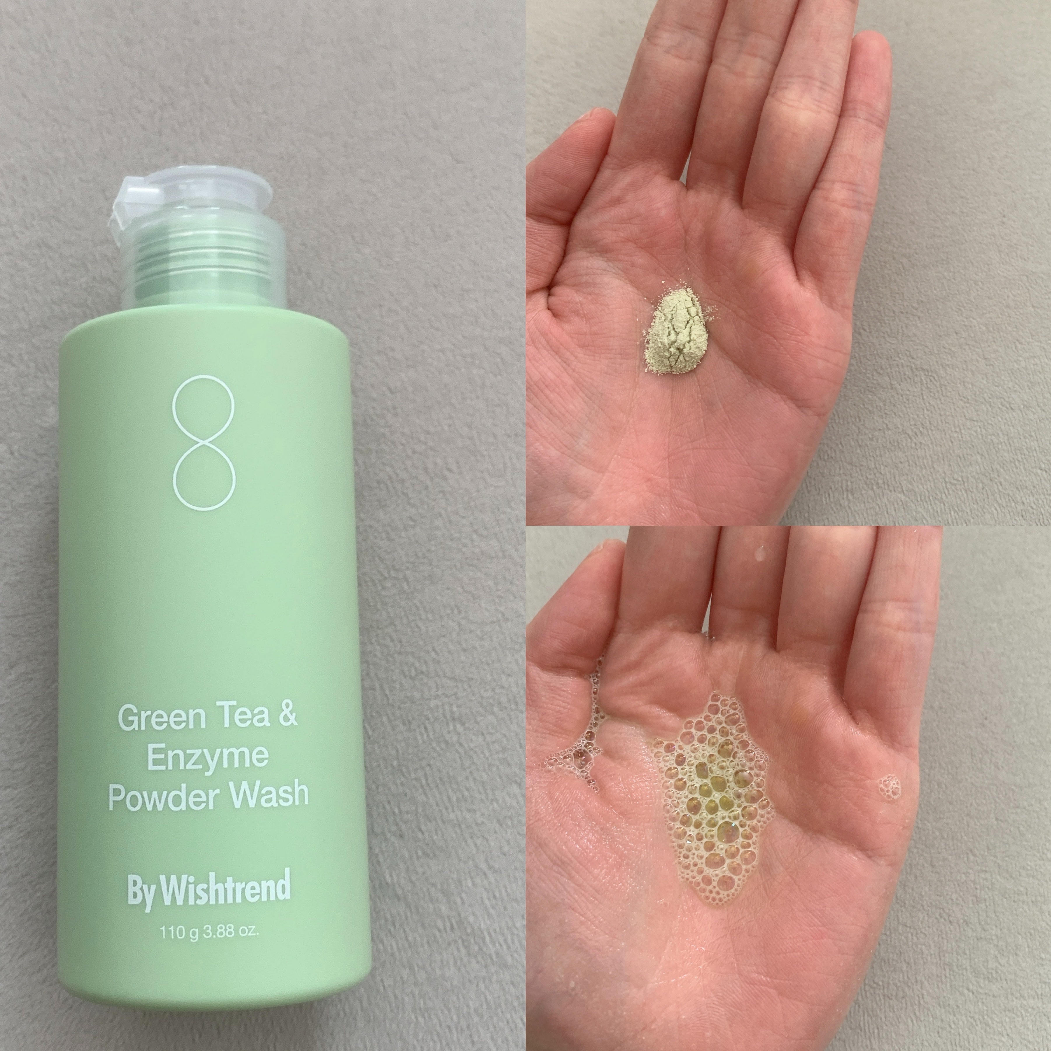 グリーンティー&エンザイムパウダーウォッシュ/By Wishtrend/洗顔パウダーを使ったクチコミ（2枚目）