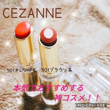 ラスティンググロスリップ/CEZANNE/口紅を使ったクチコミ（1枚目）