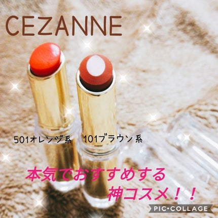 ラスティンググロスリップ/CEZANNE/口紅を使ったクチコミ(1枚目)