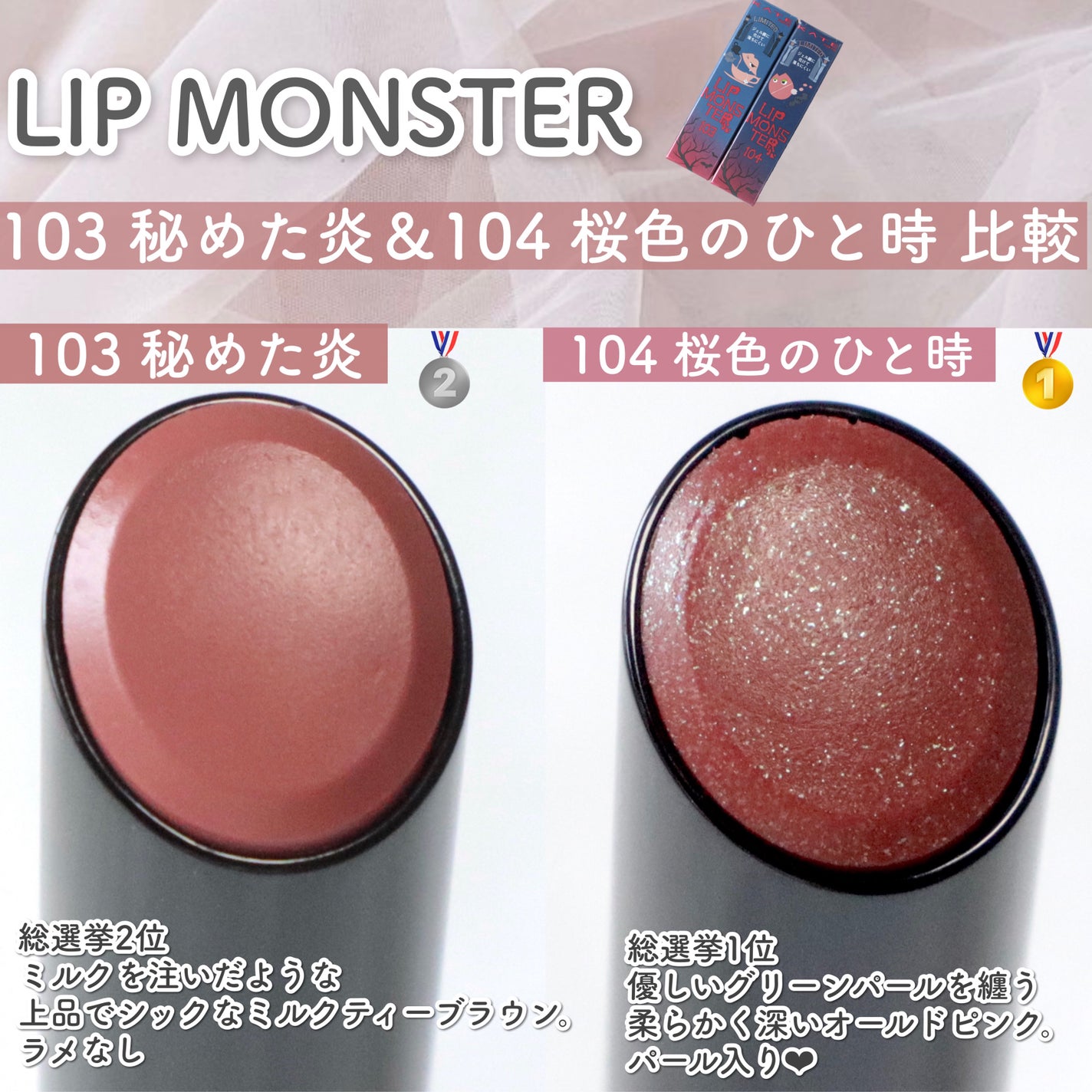 ケイト リップモンスター/KATE/口紅を使ったクチコミ(3枚目)