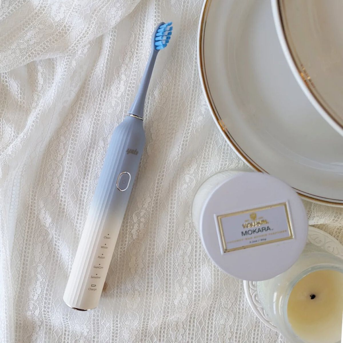 電動歯ブラシ ブルー/yete/電動歯ブラシを使ったクチコミ（1枚目）