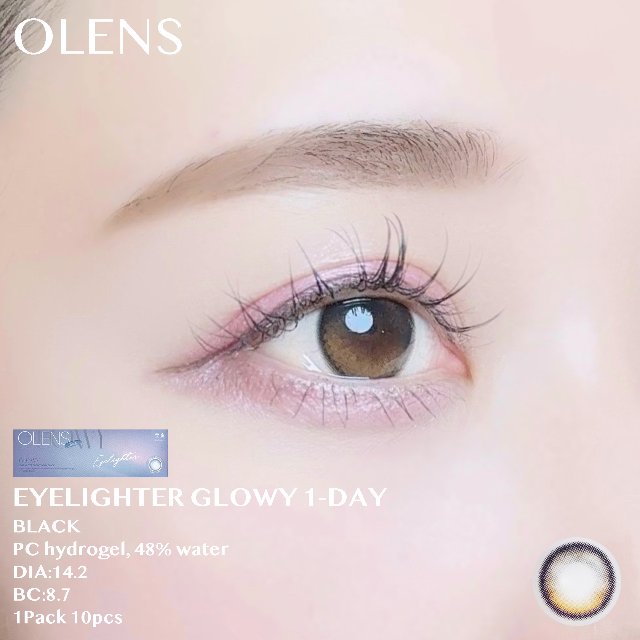 Glowy 1day/OLENS/ワンデー（１DAY）カラコンを使ったクチコミ（2枚目）