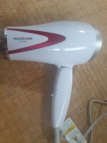 KOIZUMI マイナスイオンヘアドライヤー KHD-9010のクチコミ「KOIZUMI マイナスイオンヘアドライヤー KHD-9010 Ｗ ホワイトをqoo10で購入.....」（1枚目）