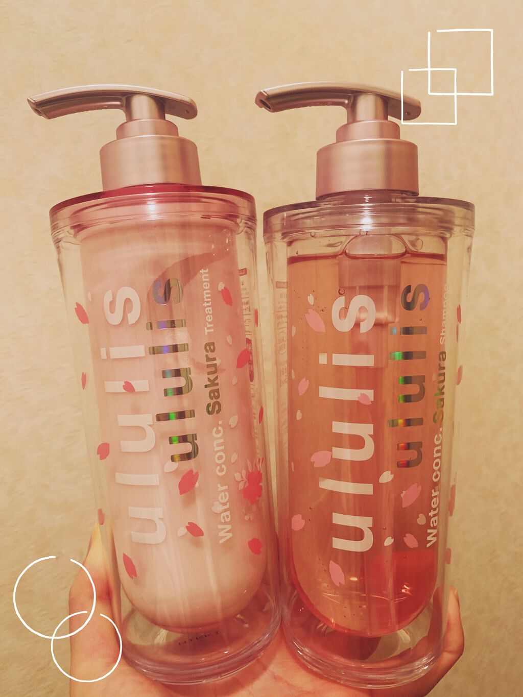 ウォーターコンク モイスト シャンプー(桜ver.)/ヘアトリートメント(桜ver.)/ululis/市販シャンプーを使ったクチコミ(1枚目)