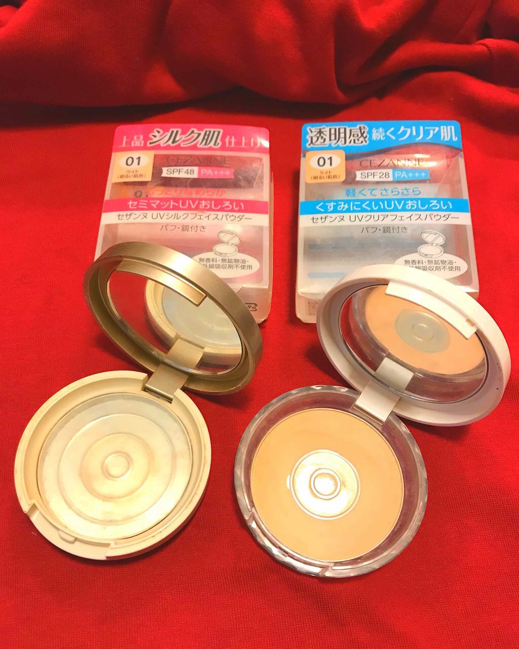 UVシルクフェイスパウダー 01 ライト/CEZANNE/プレストパウダーを使ったクチコミ（2枚目）