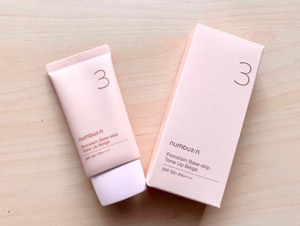 3番 ノーファンデ陶器肌トーンアップクリーム/numbuzin/化粧下地を使ったクチコミ(1枚目)
