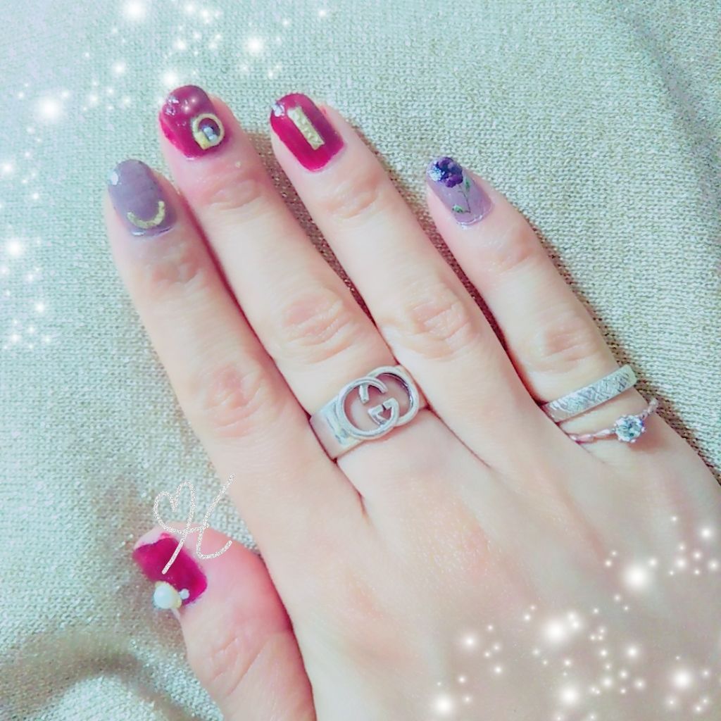 しずくネイルシール/キャンドゥ/ネイルシールを使ったクチコミ（2枚目）