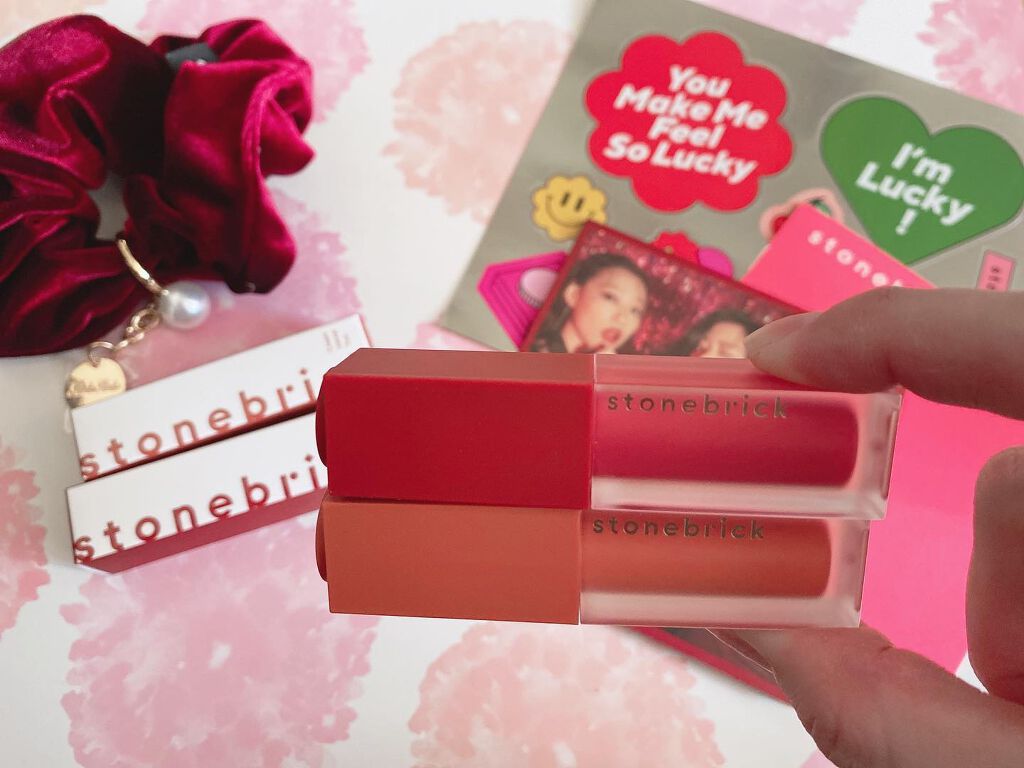 クリームベルベットティント/STONEBRICK/リップティントを使ったクチコミ（3枚目）