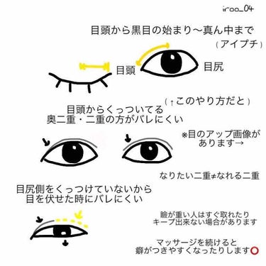 バレにくい二重の作り方( ˙ᵕ˙ )


前まで平行二重に憧れてましたが私の場合、どう頑張っても左目の瞼が重くてならなくて、幅が狭くてもまつ毛の生え際が見えればいいという結論にたどり着きましたヽ( ˆo