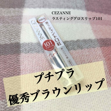 ラスティンググロスリップ/CEZANNE/口紅を使ったクチコミ（1枚目）