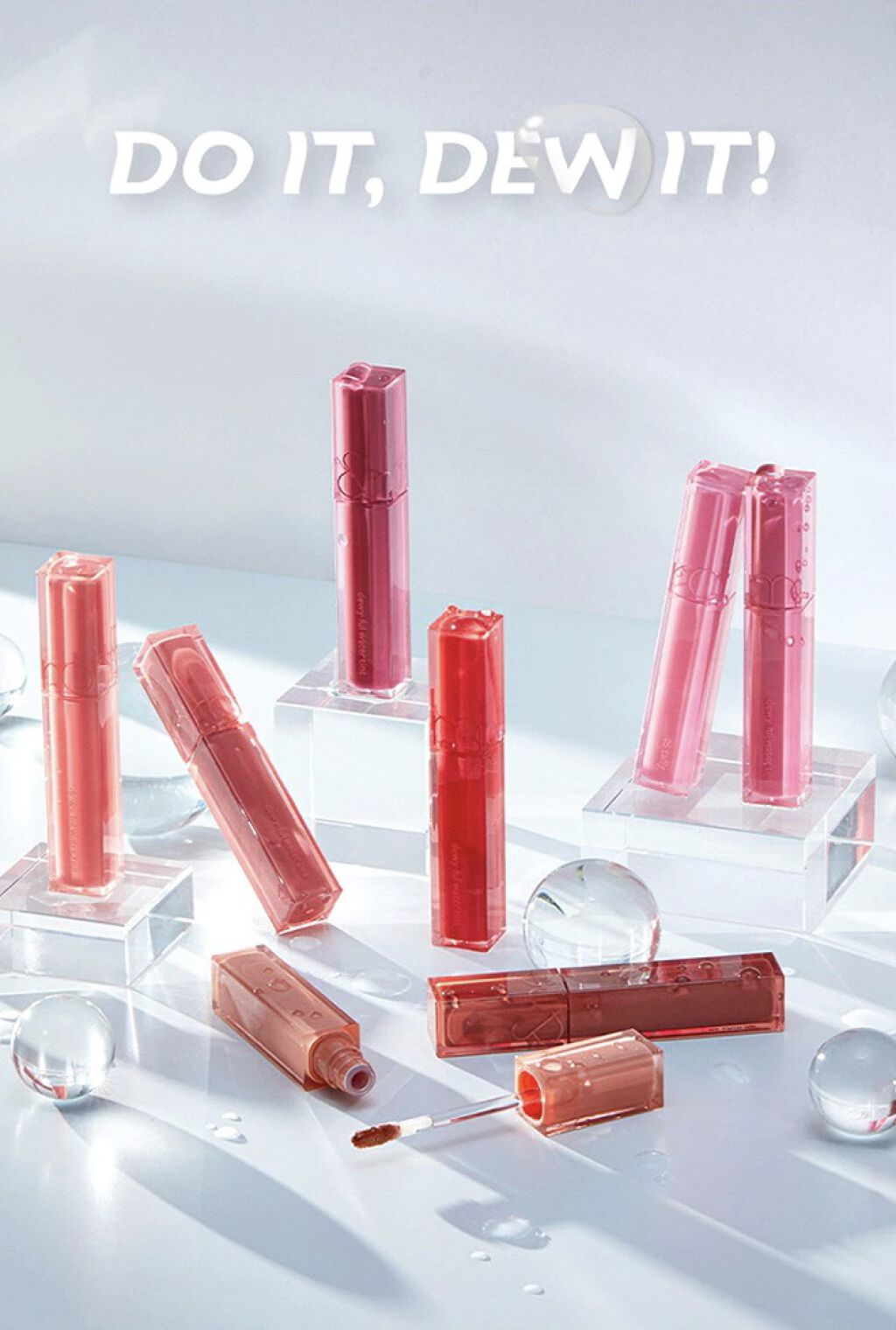 ディアダーリン ウォータージェルティント （アイスティント）/ETUDE/口紅を使ったクチコミ（3枚目）